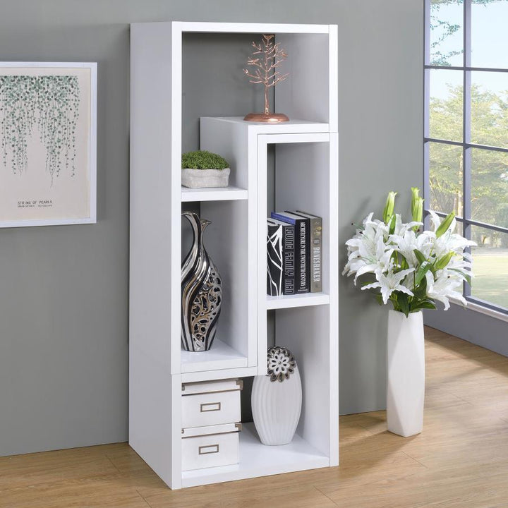 Velma - Multipurpose TV Stand And Bookshelf - White Standard Bookcase modern furniture Contempo Furniture