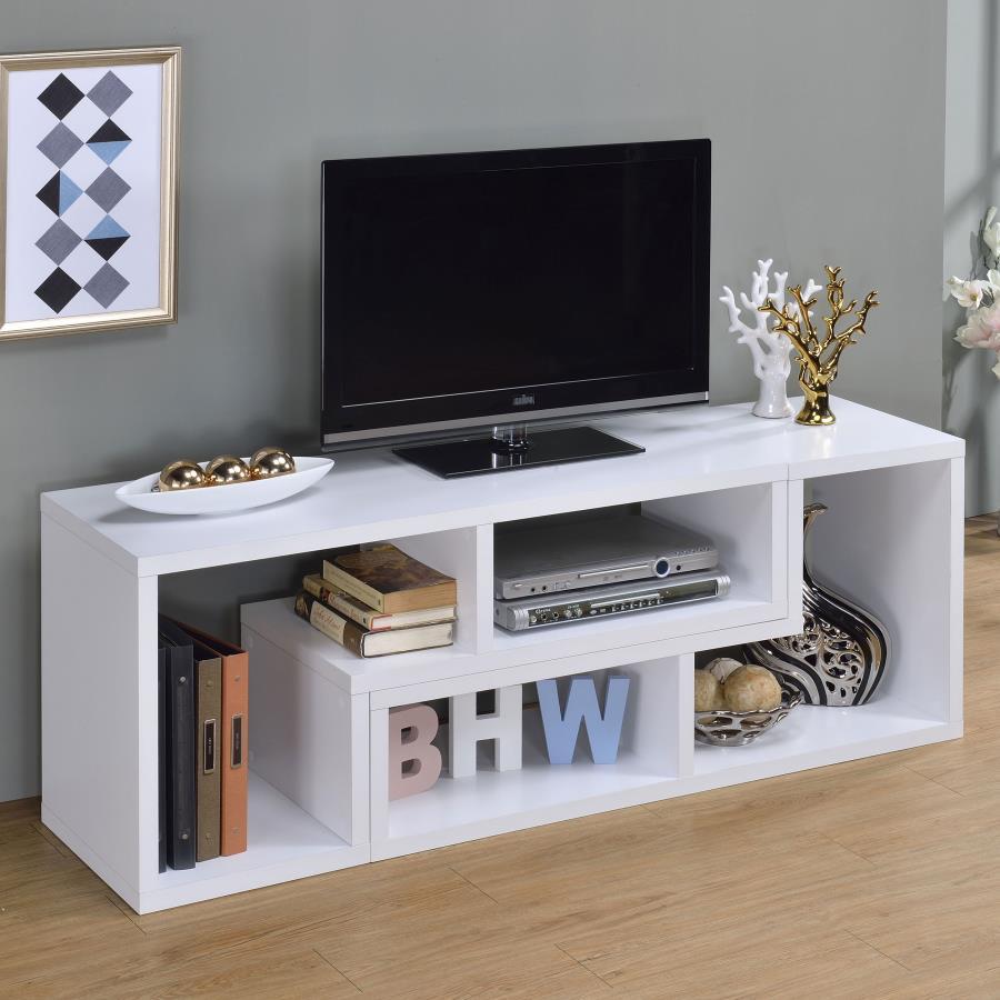 Velma - Multipurpose TV Stand And Bookshelf - White Standard Bookcase modern furniture Contempo Furniture