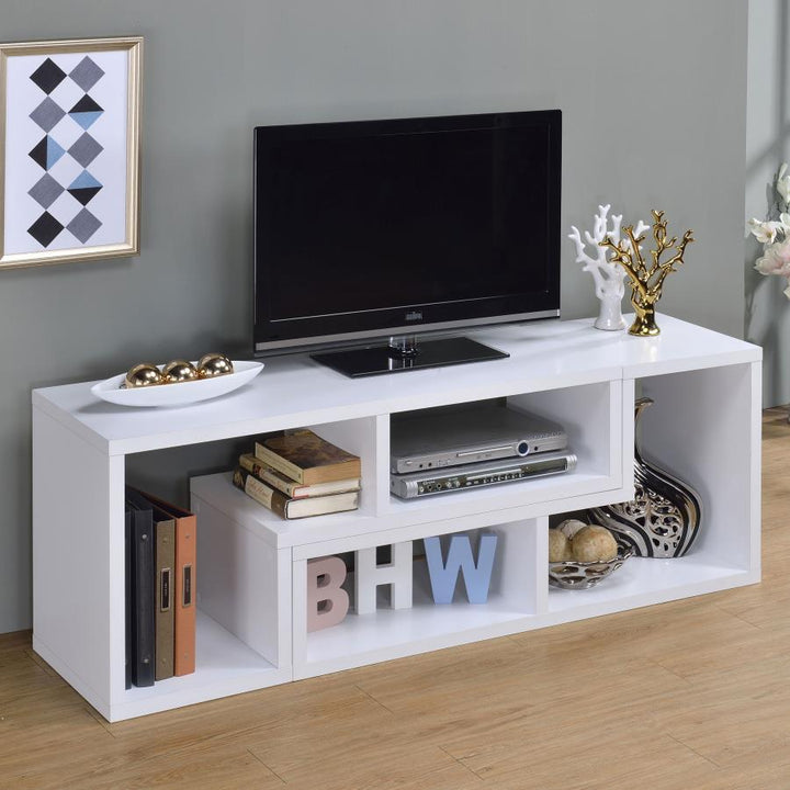 Velma - Multipurpose TV Stand And Bookshelf - White Standard Bookcase modern furniture Contempo Furniture