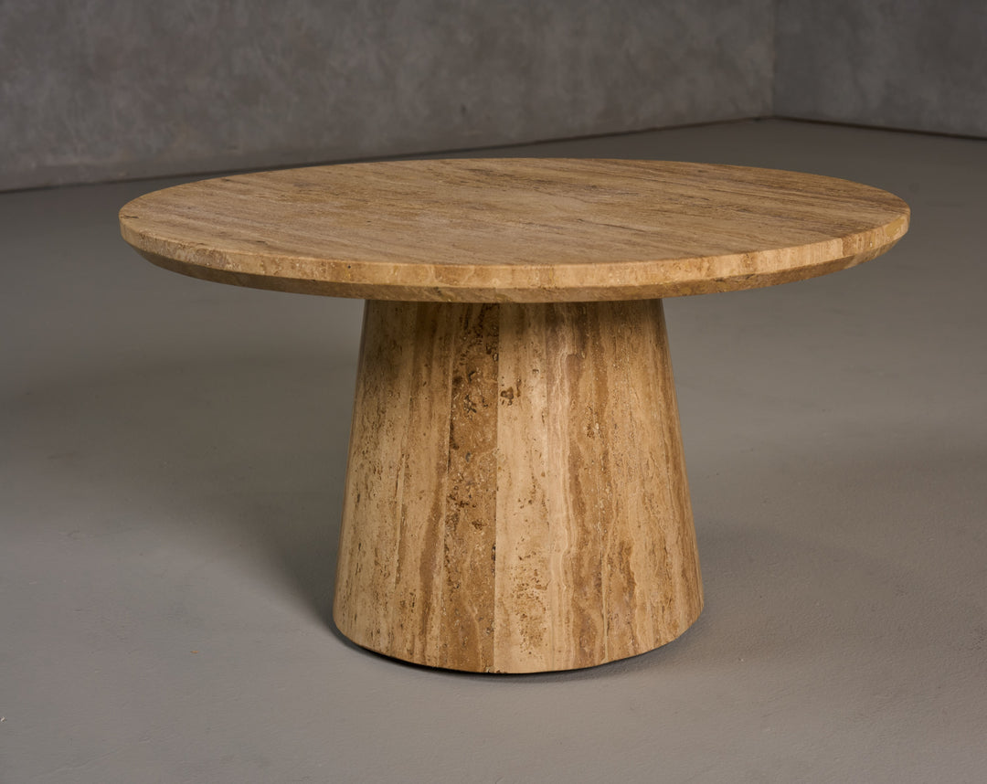 Velma - Modern Travertine Marble Coffee Table