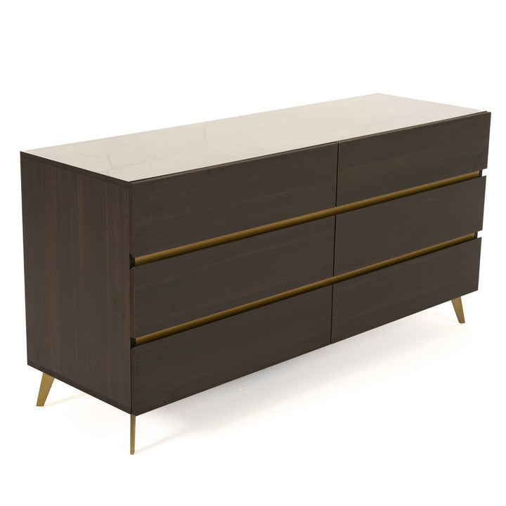 Velondra - Modern Eucalypto + Marble Dresser