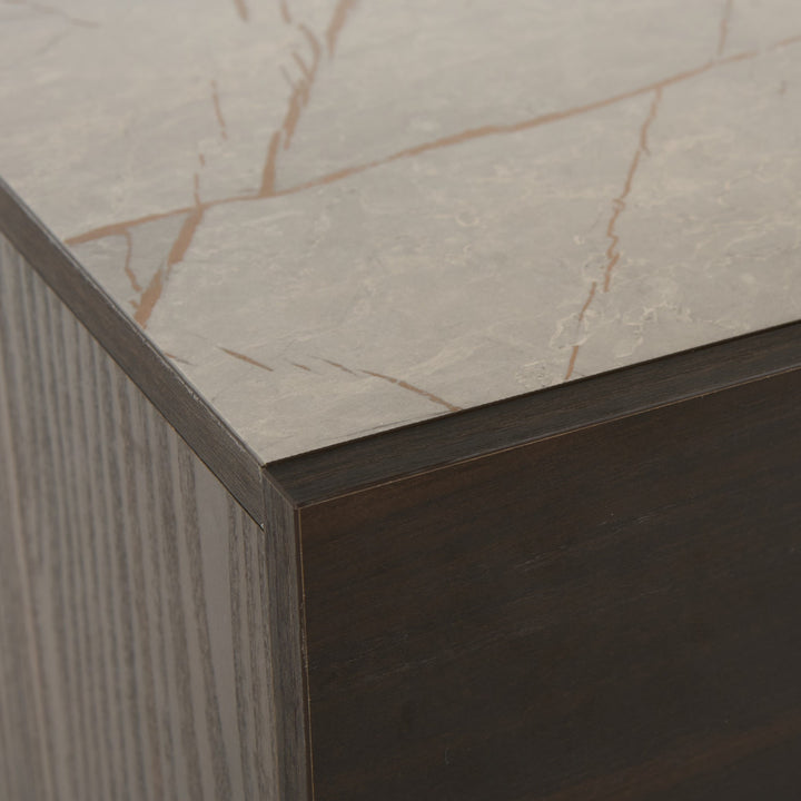Velondra - Modern Eucalypto + Marble Dresser