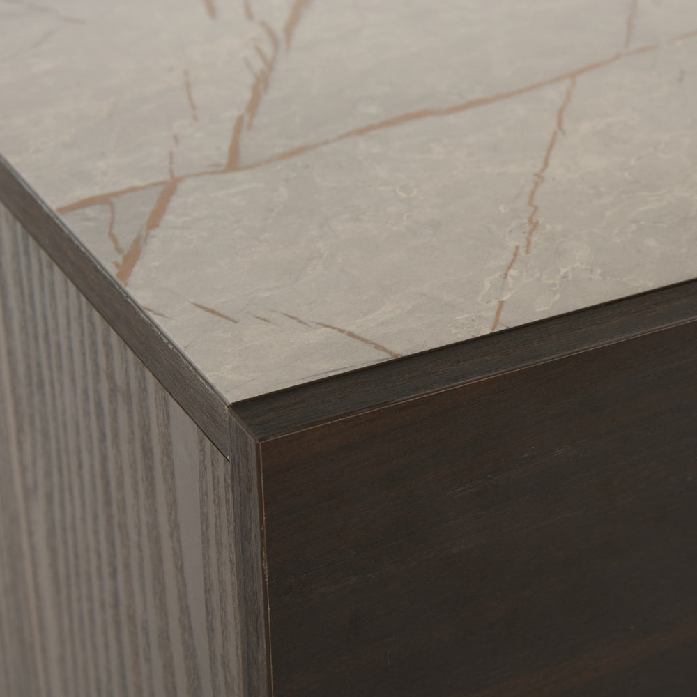 Velondra - Modern Eucalypto + Marble Dresser - View 8