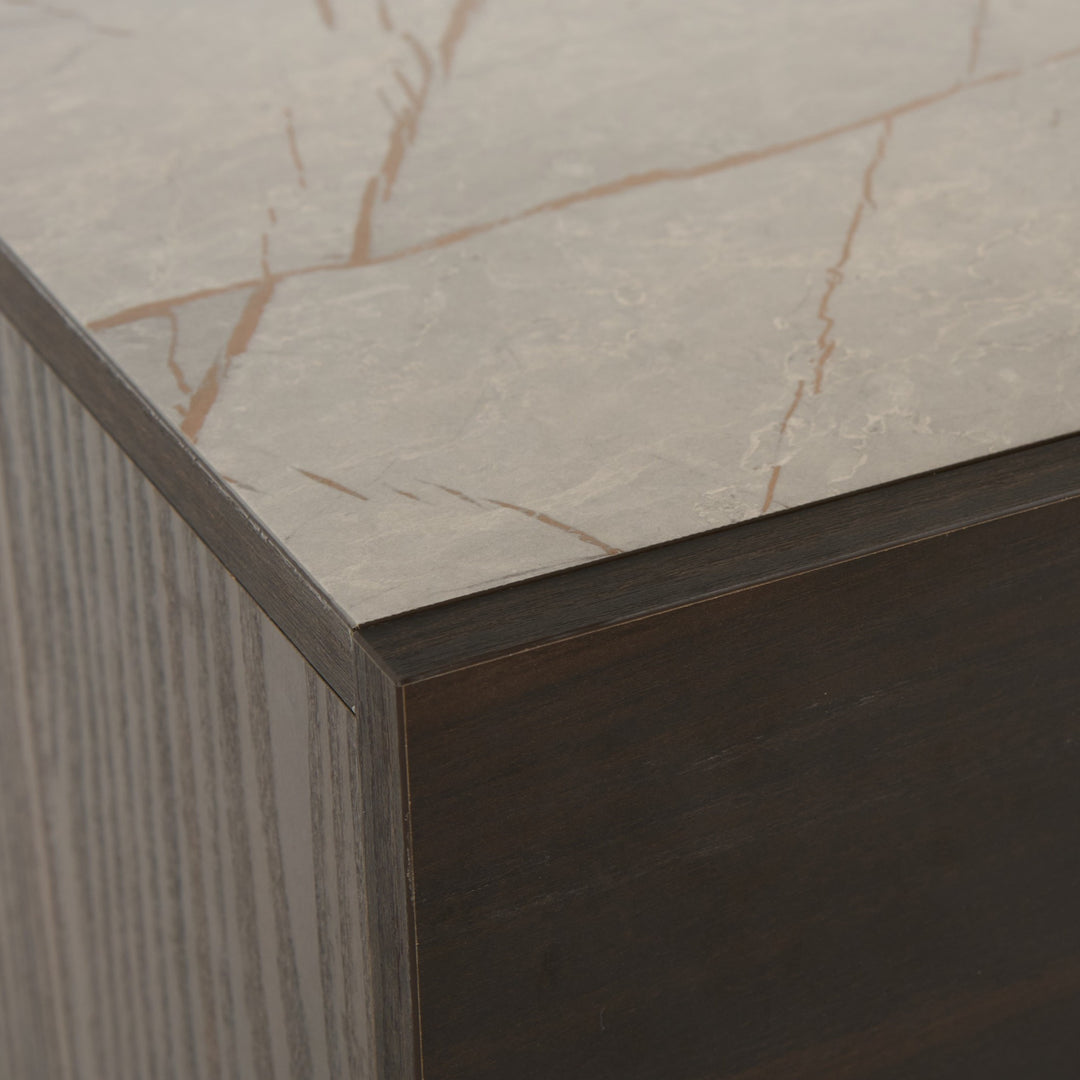 Velondra - Modern Eucalypto + Marble Dresser