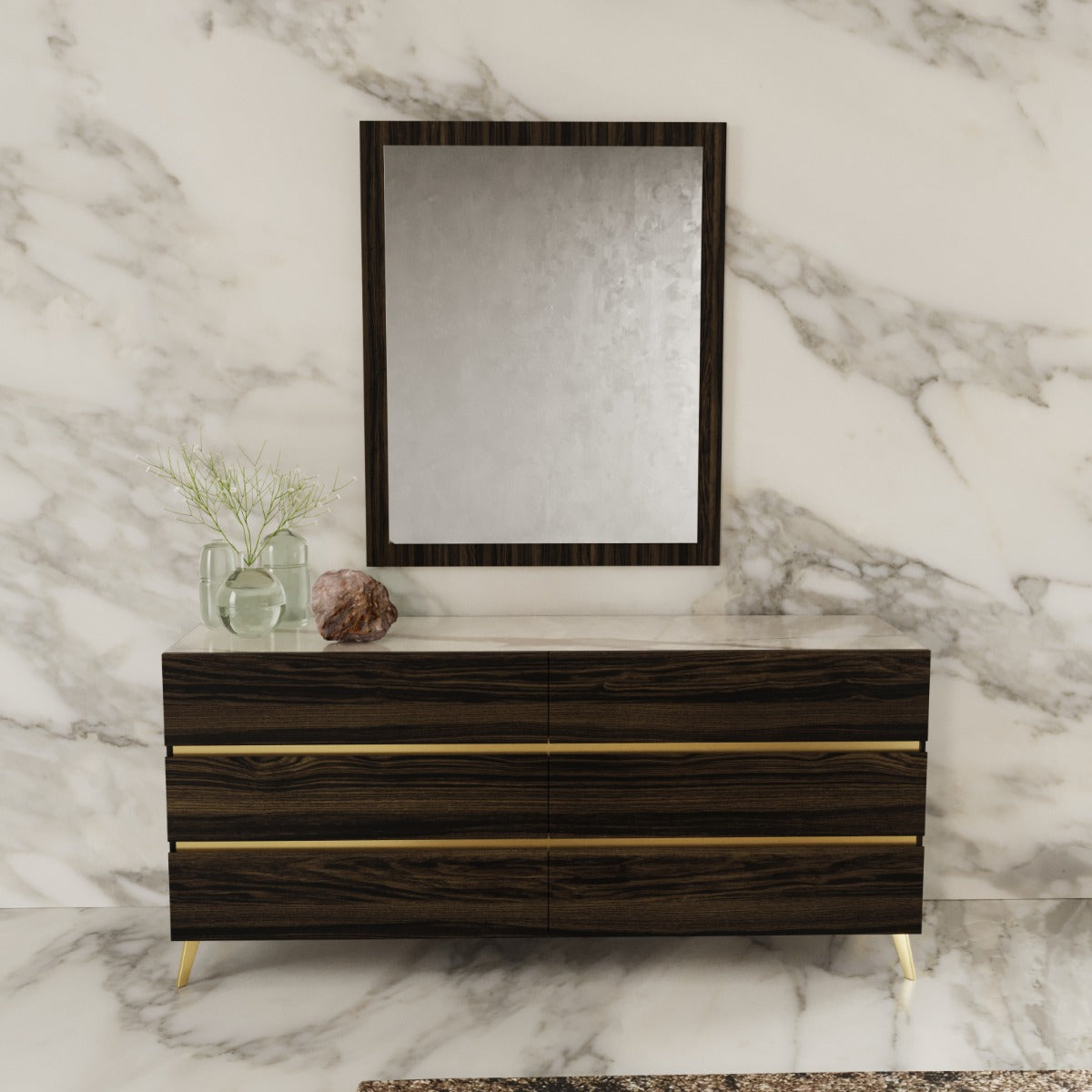 Velondra - Modern Eucalypto  Marble Dresser