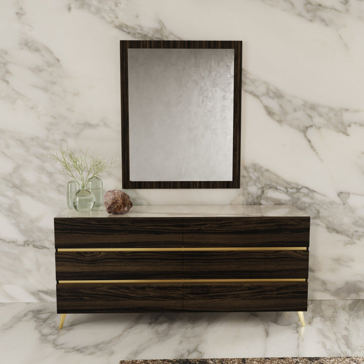 Velondra  Modern Eucalypto + Marble Dresser