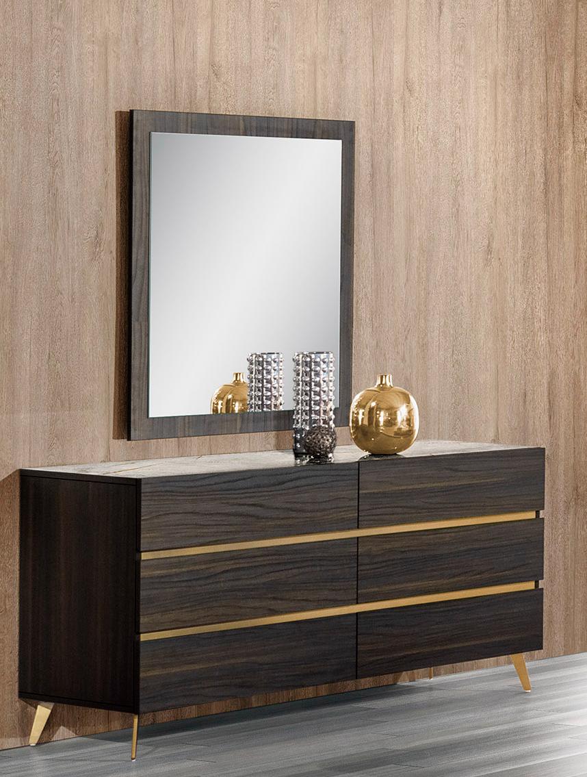 Velondra - Eastern King Modern Eucalypto + Marble Bedroom Set
