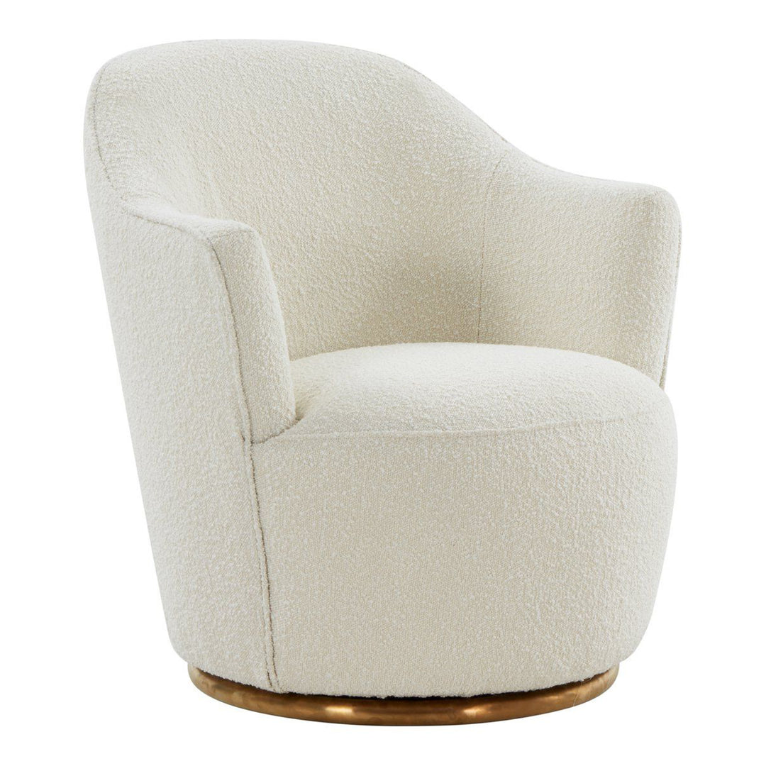 Vera  Modern Sherpa Swivel Accent Chair
