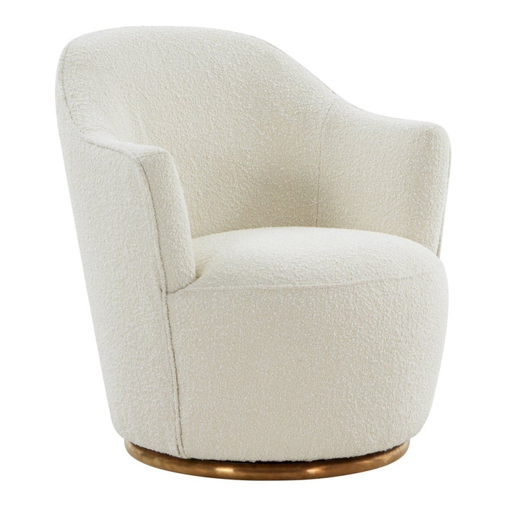 Vera  Modern Sherpa Swivel Accent Chair