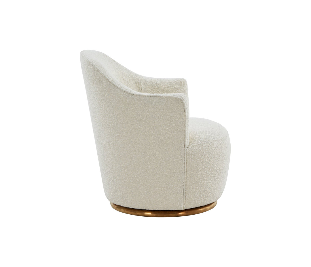 Vera  Modern Sherpa Swivel Accent Chair