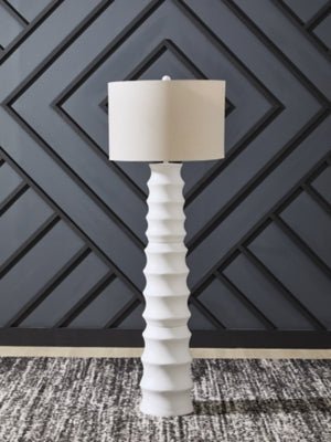 Veraleigh Floor Lamp - White Floor Lamp modern furniture Contempo Furniture