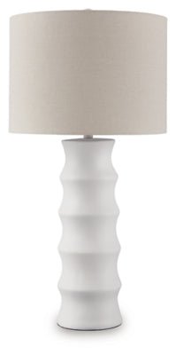 Veraleigh Table Lamp - White Table Lamp modern furniture Contempo Furniture