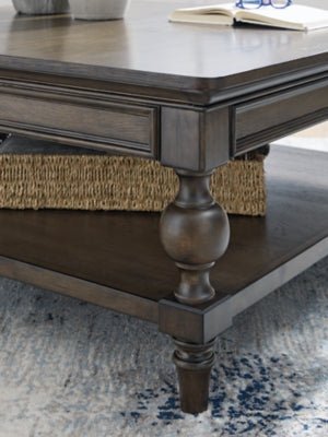 Veramond Coffee Table - Dark Brown Cocktail Table modern furniture Contempo Furniture