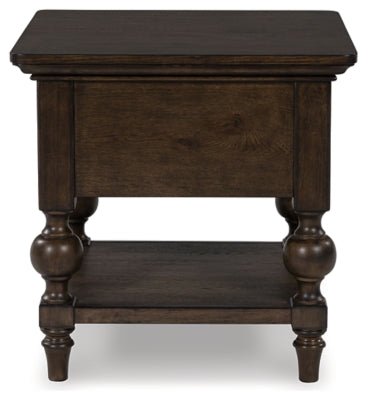 Veramond End Table - Dark Brown End Table modern furniture Contempo Furniture