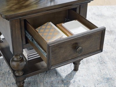 Veramond End Table - Dark Brown End Table modern furniture Contempo Furniture