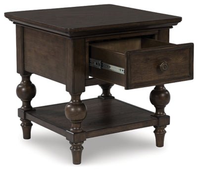 Veramond End Table - Dark Brown End Table modern furniture Contempo Furniture