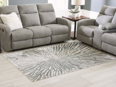 Verland Washable 5' x 7' Area Rug - Gray Washable Rug modern furniture Contempo Furniture