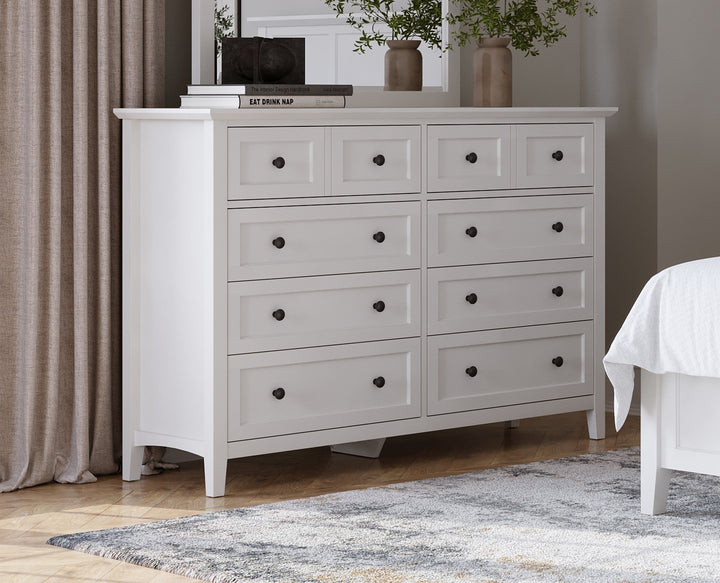 Modus Furniture Pnra82A Grace Eight Drawer Dresser In Snowfall White 2024