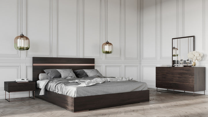 Benzon Italian Modern Dark Rovere Mirror