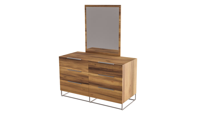 Lorenzo Italian Modern Light Oak Mirror