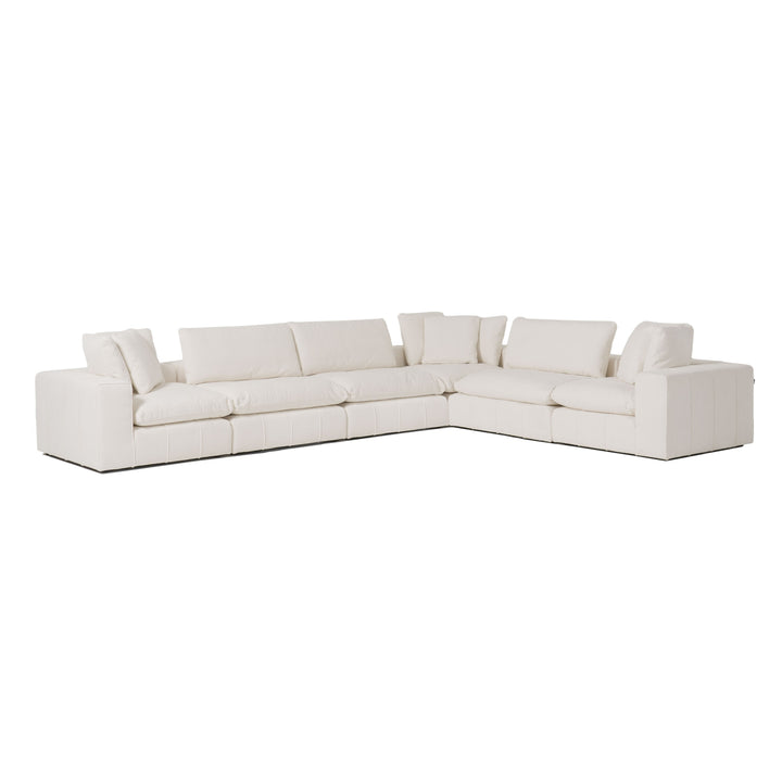 Vicki - Modern Off-White Fabric Modular Corner Seat