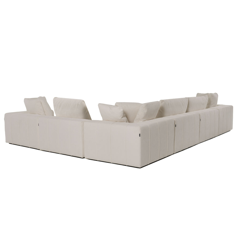 Vicki - Modern Off-White Fabric Modular Corner Seat