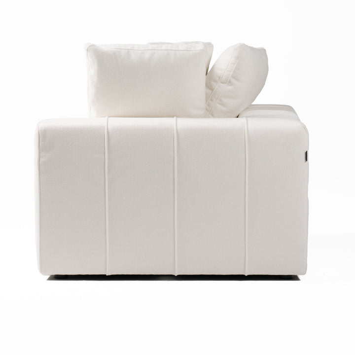 Vicki - Modern Off-White Fabric Modular Corner Seat