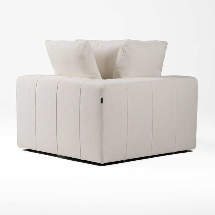 Vicki - Modern Off-White Fabric Modular Corner Seat