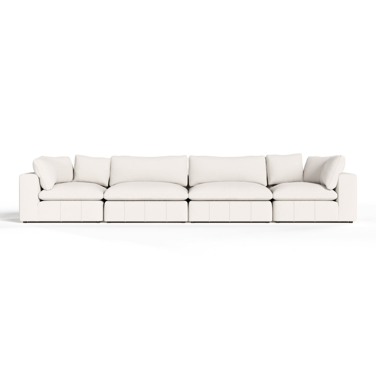 Vicki - Modern Off-White Fabric Modular Sectional-4-Piece Sectional