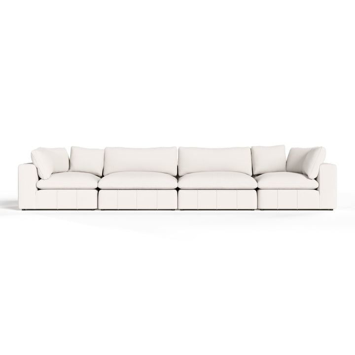 Vicki - Modern Off-White Fabric Modular Sectional