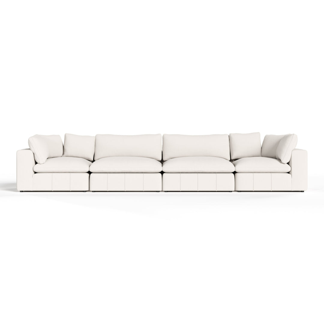 Vicki - Modern Off-White Fabric Modular Sectional