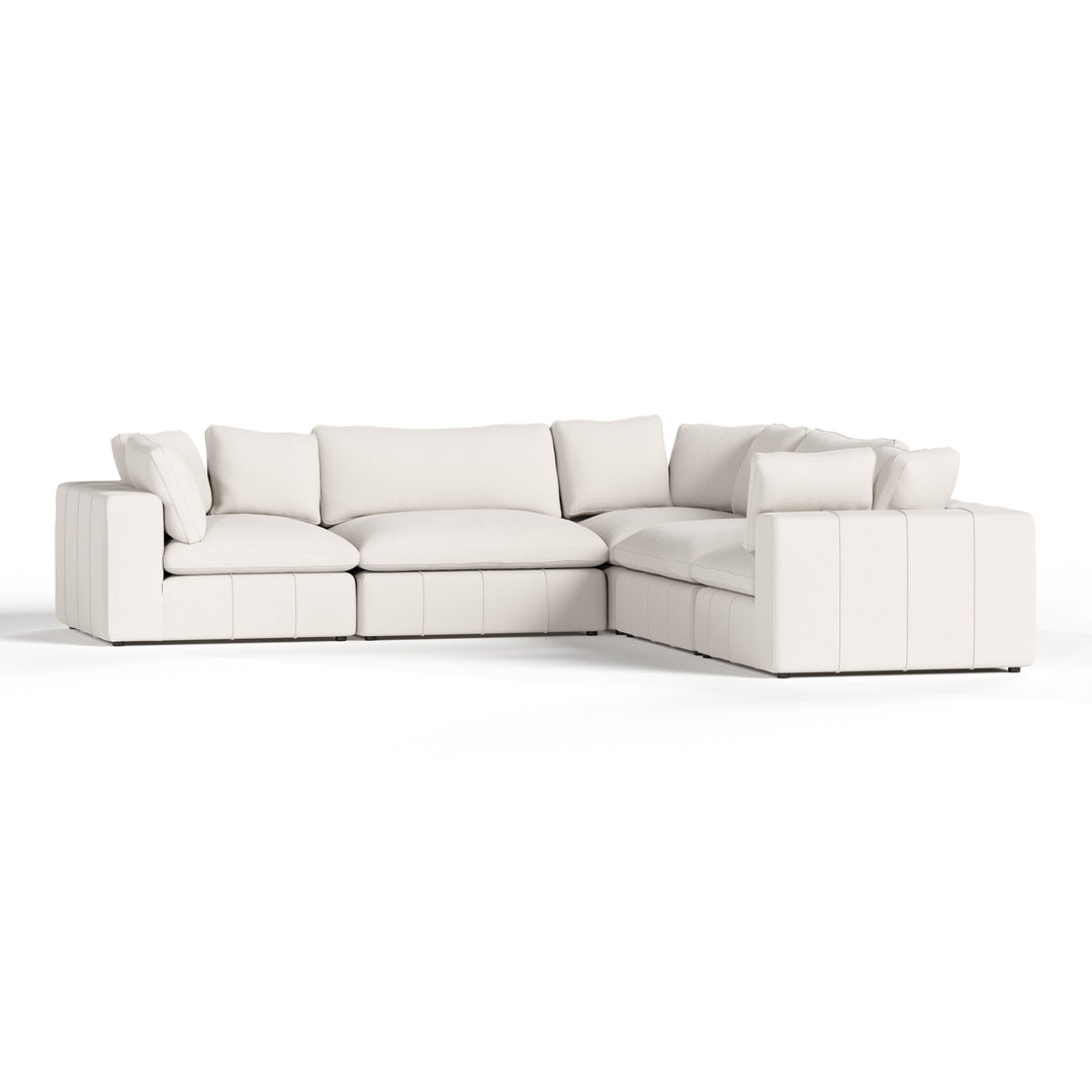 Vicki - Modern Off-White Fabric Modular Sectional