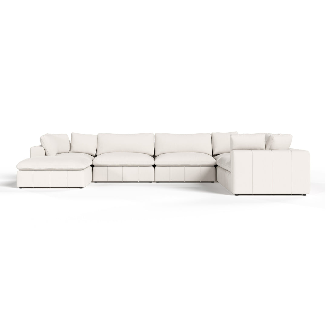 Vicki - Modern Off-White Fabric Modular Sectional