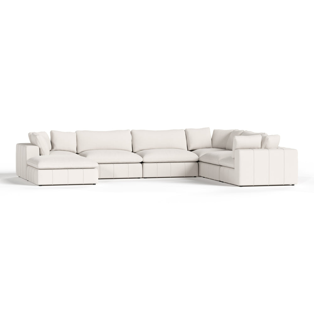 Vicki - Modern Off-White Fabric Modular Sectional-7-Piece Sectional