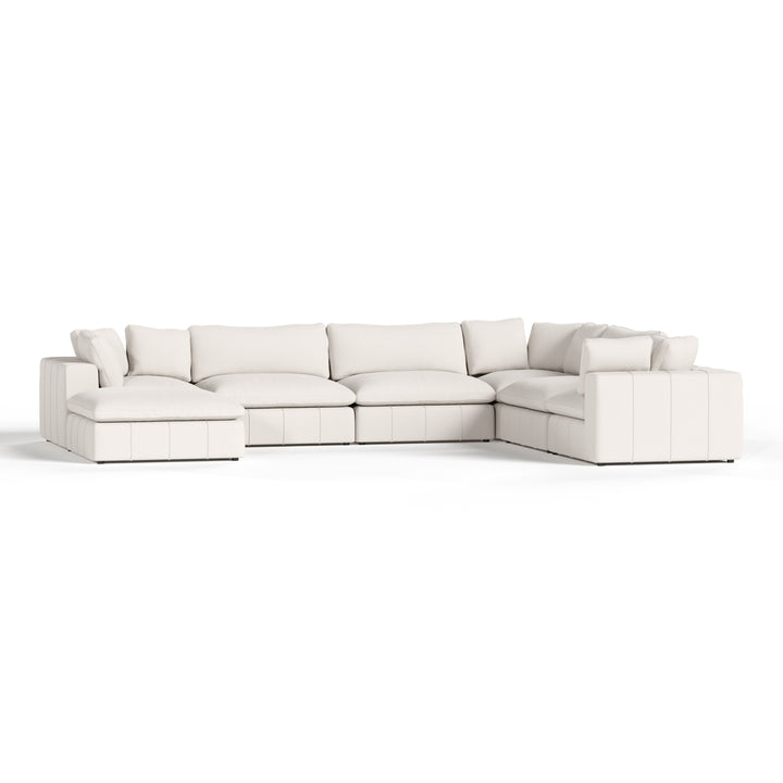 Vicki - Modern Off-White Fabric Modular Sectional