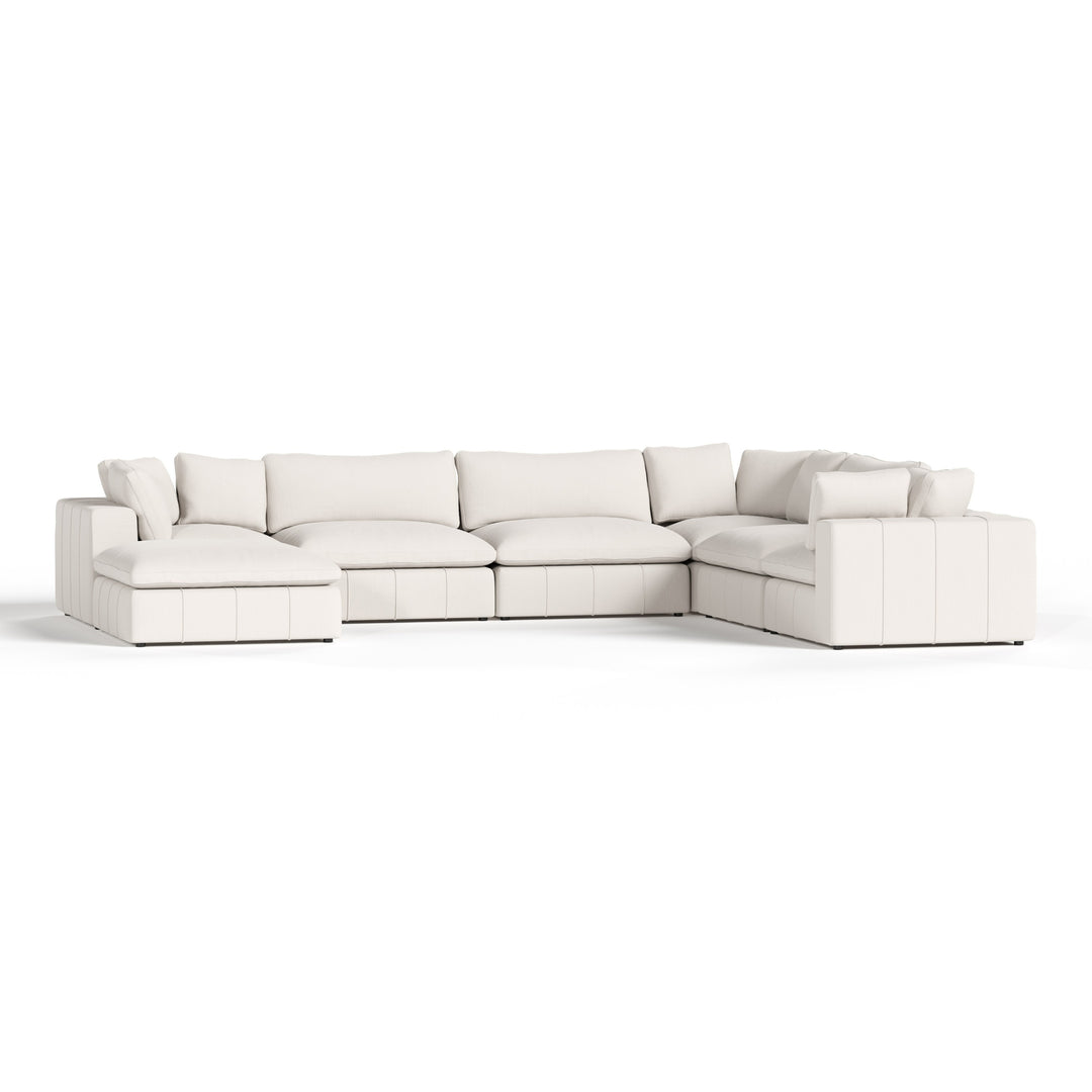 Vicki - Modern Off-White Fabric Modular Sectional