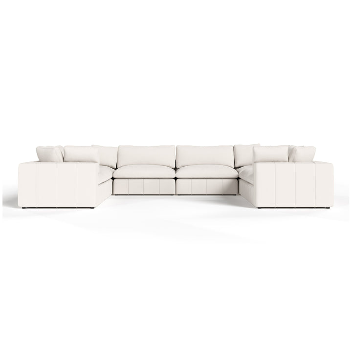 Vicki - Modern Off-White Fabric Modular Sectional
