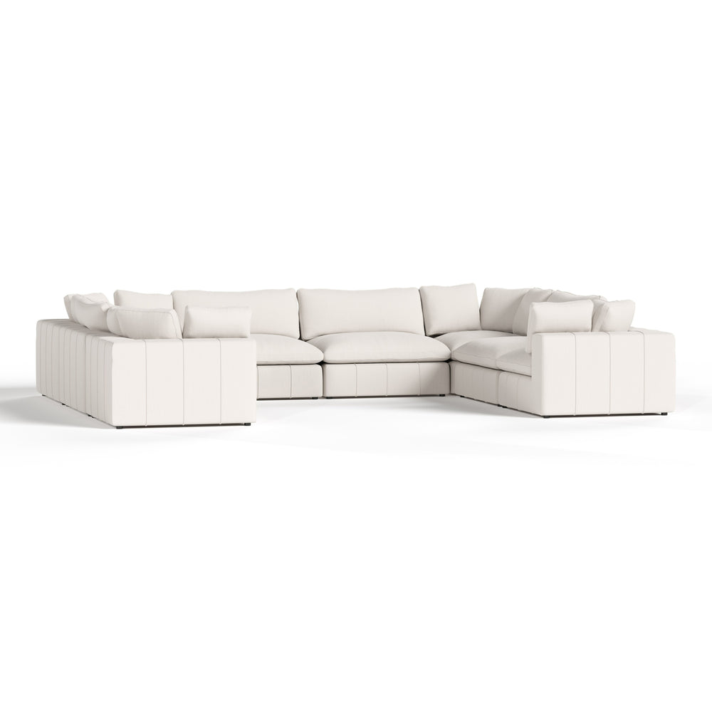 Vicki - Modern Off-White Fabric Modular Sectional-8-Piece Sectional