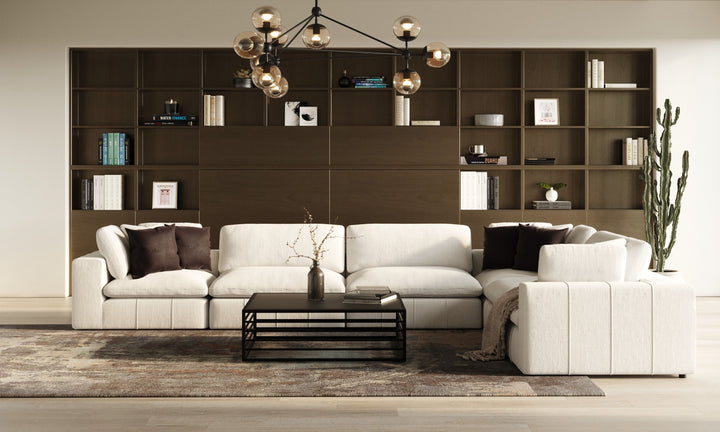 Vicki - Modern Off-White Fabric Modular Sectional