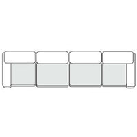 Vicki - Modern Grey Fabric Modular Sectional Sofa-4-Piece Sectional