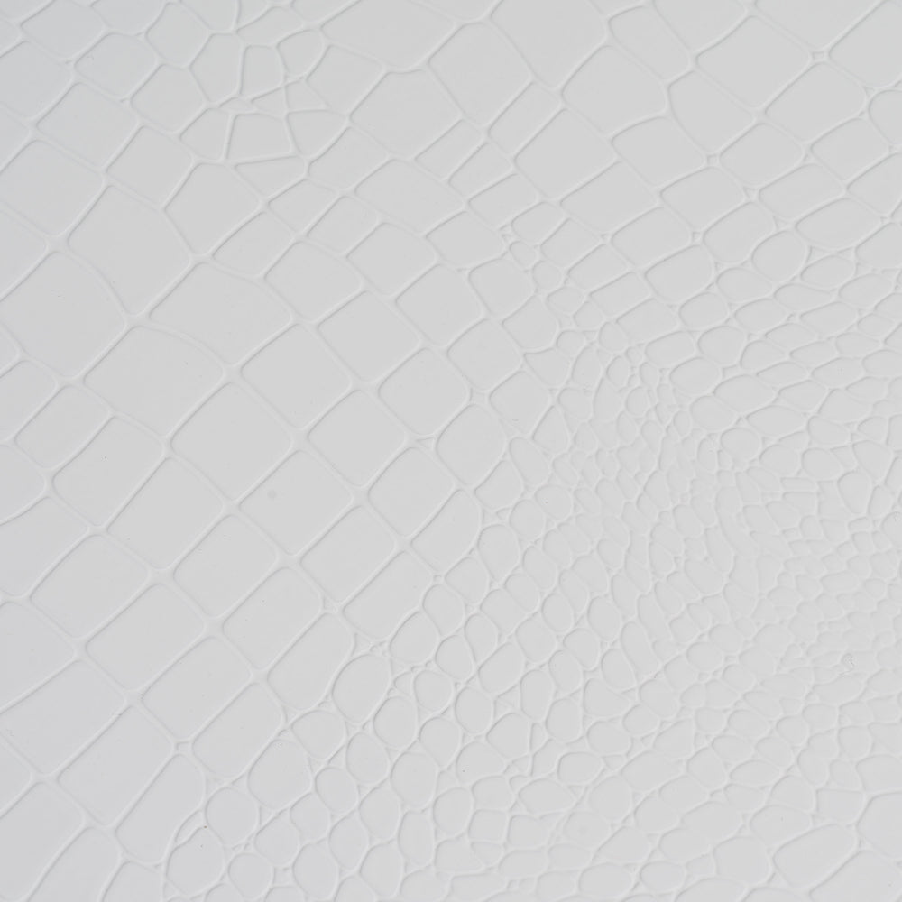 Victoria Modern White Crocodile Nightstand - View 9