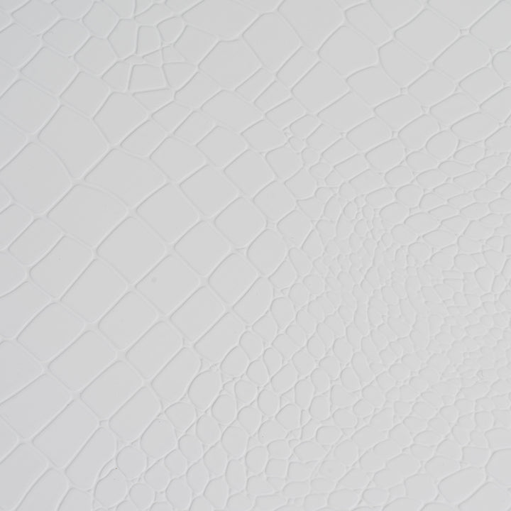 Victoria Modern White Crocodile Nightstand - View 9