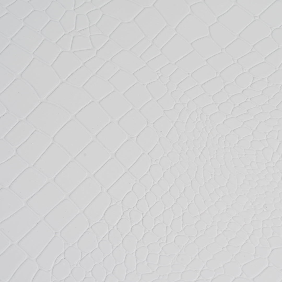 Victoria Modern White Crocodile Nightstand