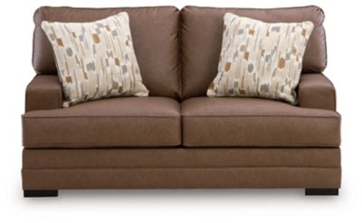 VillaCourt Loveseat - Light Brown Stationary Loveseat modern furniture Contempo Furniture