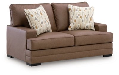 VillaCourt Loveseat - Light Brown Stationary Loveseat modern furniture Contempo Furniture