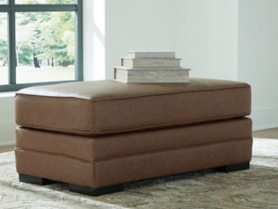 VillaCourt Ottoman - Light Brown Upholstered Ottoman modern furniture Contempo Furniture