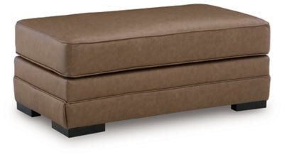 VillaCourt Ottoman - Light Brown Upholstered Ottoman modern furniture Contempo Furniture