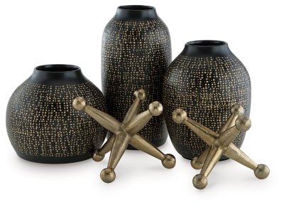 Vinburn Accessory Set (Set of 5) - Black Table Accessory Set modern furniture Contempo Furniture