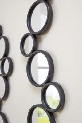 Vinler Accent Mirror Set (Set of 2) - Black Accent Mirror modern furniture Contempo Furniture