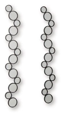 Vinler Accent Mirror Set (Set of 2) - Black Accent Mirror modern furniture Contempo Furniture